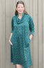Weekender jersey dress in emerald/black and three lengths