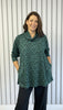 Eva swing top in Emerald/black