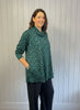 Eva swing top in Emerald/black