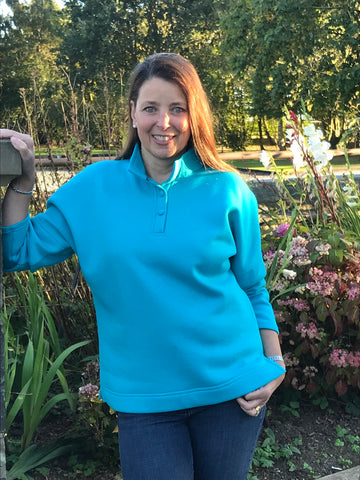 Littondale Leisure Top in Peacock blue