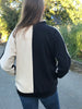 Carlton Sweatshirt top in Black/stone and Navy/stone