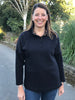 Littondale Leisure Top in Black and Royal