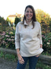Littondale Leisure Top in Stone and Navy