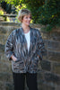 Waverley oversized Jacket in Black/Camel multi