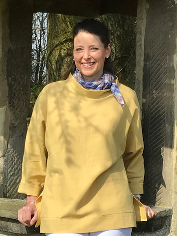 Sandy Smock with small cowl neckline in 3 colours