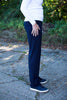 Cove Jersey Trousers in Navy and Black