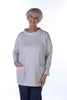 India Sweatshirt Top in two colours -  small stand neckline or boat neckline