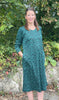 Weekender jersey dress in emerald/black and three lengths