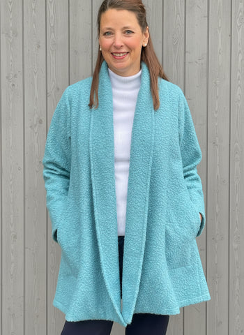Linton boucle Jacket in soft Aqua
