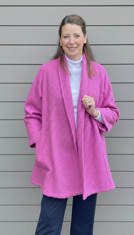 Linton boucle Jacket in soft Raspberry