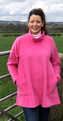 Swaledale Fleece Swing Top with small cowl neckline in 7 colours.