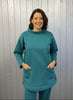 India Sweatshirt Top in four  colours -  small stand neckline or boat neckline