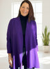 Buckingham Crepe Jacket in Purple and Black