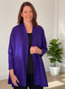 Buckingham Crepe Jacket in Purple and Black