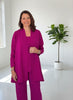 Buckingham crepe Jacket in Deep Magenta