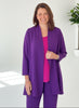Buckingham Crepe Jacket in Purple and Black