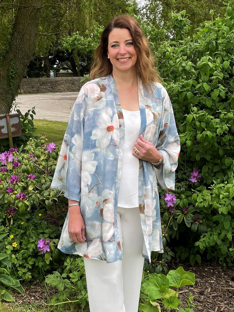 Large flower print Wrap in two lengths