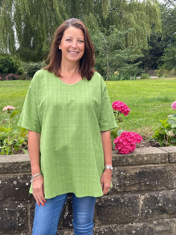 Sienna oversized top in Yellow and Apple