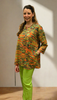 Sale Nepal lightweight summer Top in Tangerine/leaf size 14/16 only left