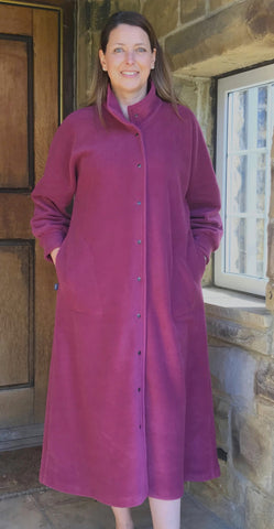 Fleece Kaftan - Open to the hem in 8  colours  3 lengths including Black watch