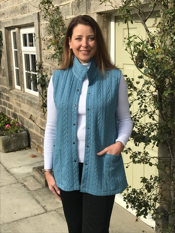 Stretch Cable Knit Gilet in two colours