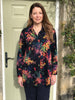 Charlotte swing Shirt in two colours  Navy floral and Teal Floral