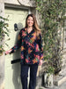 Charlotte swing Shirt in two colours  Navy floral and Teal Floral