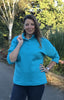 Littondale Leisure Top in Peacock blue and Soft Green