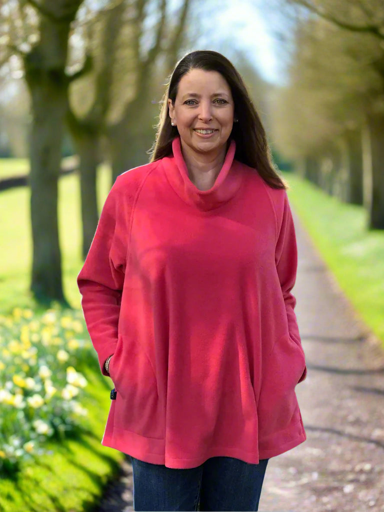 Swaledale Fleece Swing Top with small cowl neckline in 11 colours.