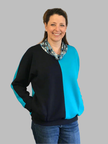 Rutland two colour sweatshirt top - a limited edition