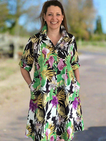 Charlotte printed swing dress
