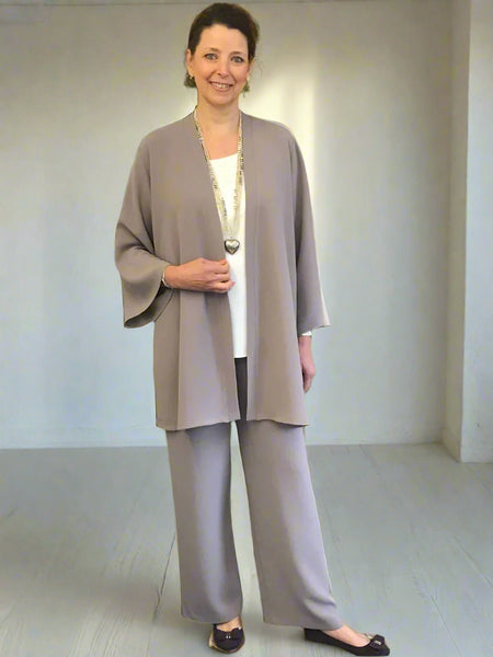 Como crepe trousers in three colours