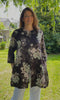 Nepal long tunic in Chocolate print