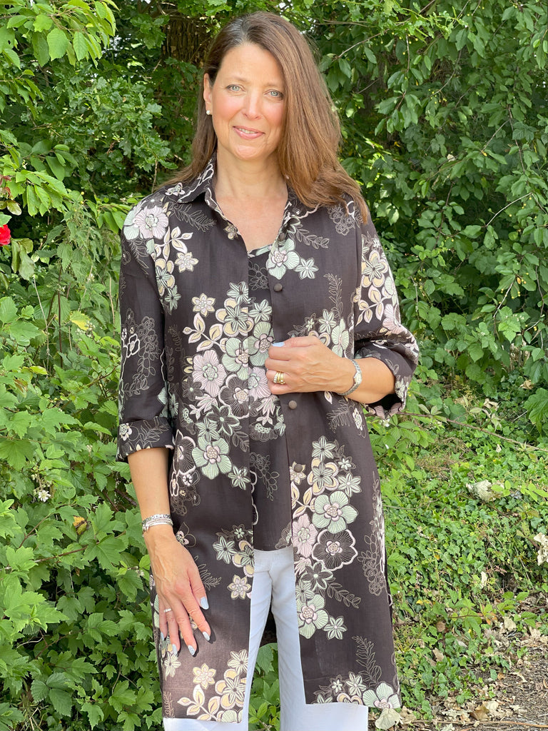 Chocolate print long Shirt