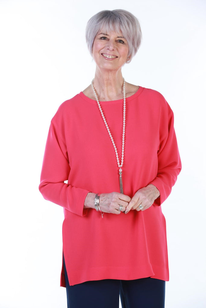 Joanna tunic top in Coral