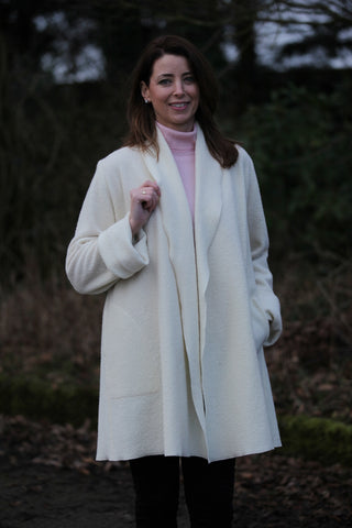 Venetia long length boiled wool Jacket