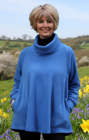 Sale Swaledale fleece swing tops with deep cowl in 5 colours