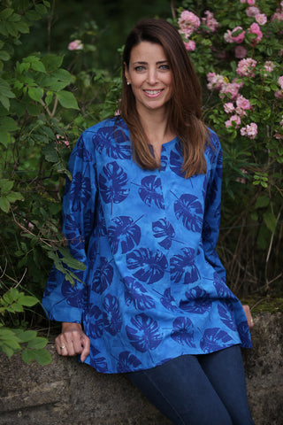 Cool Cotton Nepal - Blue/navy size 14/16 only