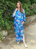 India Kaftan in Blue floral print Size 1 only