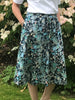 Bay skirt in Navy/aqua print. Size 14 only
