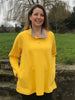 Burnsall Sweatshirt Swing Top in Buttercup Yellow and Bright Leaf