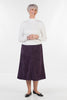 Bedale Skirt in Aubergine cord Size 14 only
