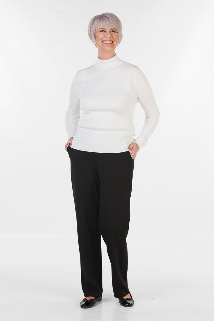 Cove Jersey Trousers in Black  and Grape