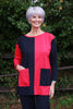 Joanna Oversized Tunic in Navy/Raspberry
