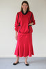 Stratford Jersey Skirt in Claret size 24