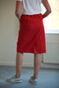 Denim Skirt in Red Brick