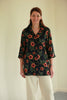 Bali Navy Flower long Shirt Size 14 only