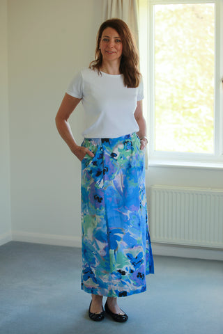 Cara Skirt in Blue/lilac in three lengths