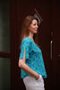 Karina Jersey Top in Aqua/blue ad Blue/white  Sizes 12/14 and 14/16  only