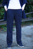 Cove Jersey Trousers in   Navy  Black  and Grape